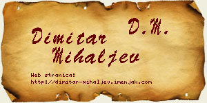 Dimitar Mihaljev vizit kartica